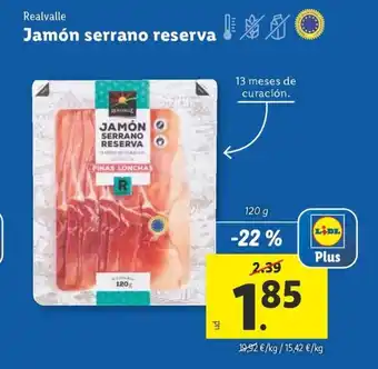 Lidl Jamón serrano reserva oferta