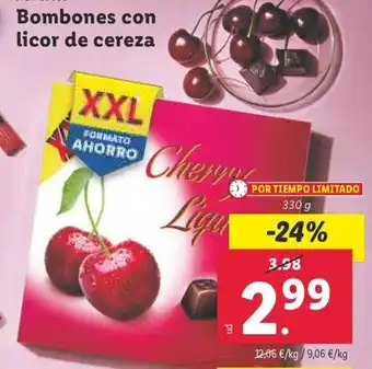 Lidl J.D. Gross Bombones con licor de cereza oferta