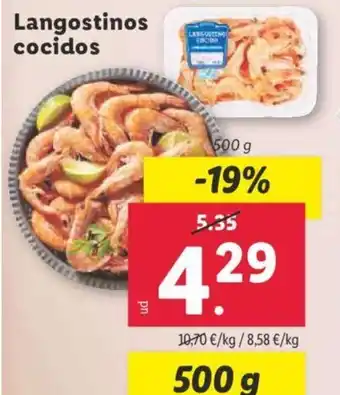 Lidl Langostinos cocidos oferta