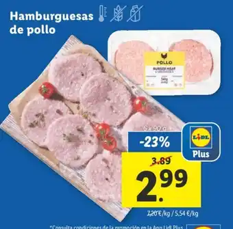 Lidl Hamburguesas de pollo oferta