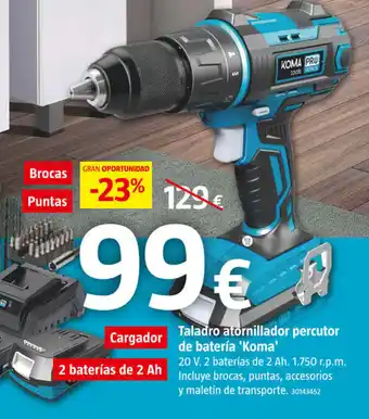 Bauhaus Taladro atornillador percutor de batería 'Koma' oferta