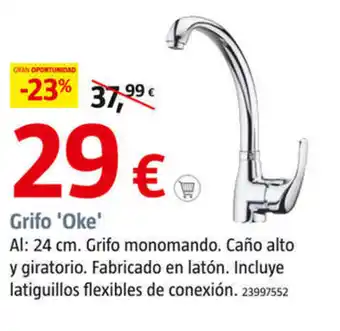Bauhaus Grifo 'Oke' Al: 24 cm. Grifo monomando. oferta