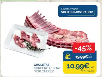 Cash Ecofamilia CHULETAS CORDERO LECHAL "POR CARRÉS" oferta