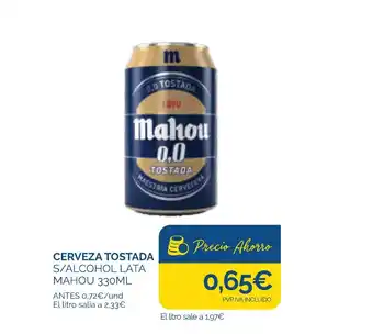 Cash Ecofamilia CERVEZA TOSTADA S/ALCOHOL LATA MAHOU 330ML oferta