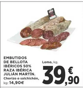 Supercor Embutidos De Bellota Ibéricos 50% Raza Ibérica Julián Martín oferta