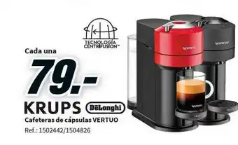 MediaMarkt Krups Delonghi Cafeteras De Cápsulas Vertuo oferta