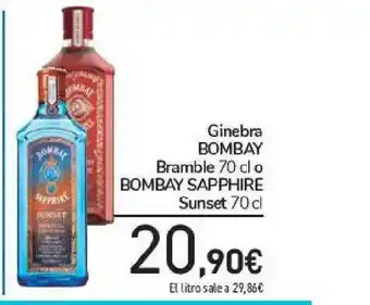 Carrefour Ginebra Bombay Bramble O Bombay Sapphire Sunset 70cl oferta