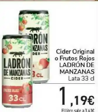 Carrefour Cider Original O Frutos Rojos Ladrón De Manzanas 33cl oferta