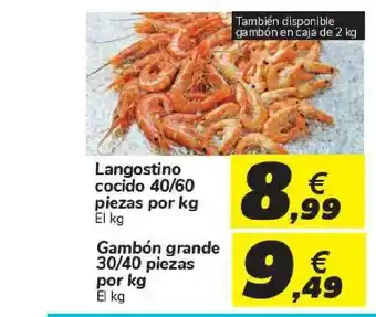 Carrefour Langostino Cocido 40 60 Gambón Grande oferta