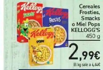 Carrefour Cereales Frosties Smacks O Miel Pops Kellogg's 450g oferta