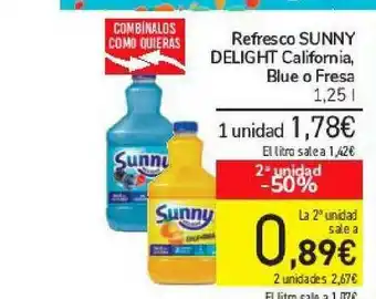 Carrefour Refresco Sunny Delight California Blue O Fresa 1,5l oferta