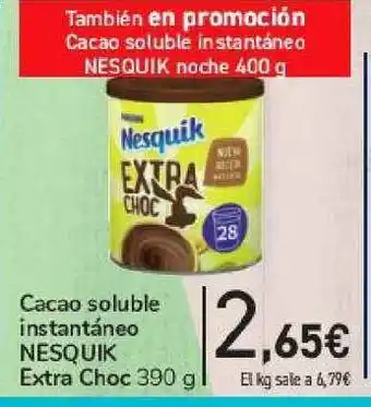 Carrefour Cacao Soluble Instantáneo Nesquik Extra Choc 390g oferta