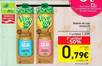 Carrefour Bebida De Soja Vivesoy 1l oferta