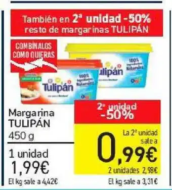 Carrefour Margarina Tulipán 450g oferta