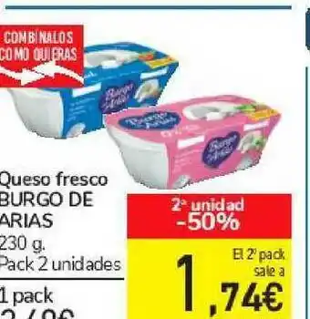 Carrefour Queso Fresco Burgo De Arias 230g oferta