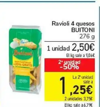 Carrefour Ravioli 4 Quesos Buitoni 276g oferta