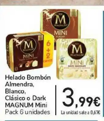 Carrefour Helado Bombón Almendra Blanco Clásico O Drak Magnum Mini oferta