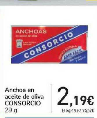 Carrefour Anchoa En Aceite De Oliva Consorcio 29g oferta