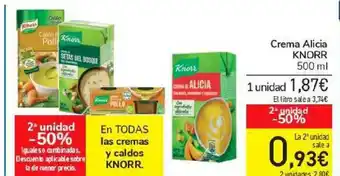 Carrefour Crema Alicia Knorr 500ml oferta