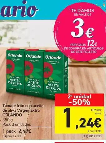 Carrefour Tomate Frito Con Aceite De Oliva Virgen Extra Orlando 350g oferta