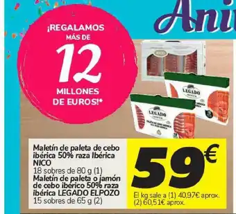 Carrefour Maletín De Paleta De Cebo Ibérico 50% Raza Ibérica Nico Maletín De Paleta O Jamón De Cebo Iberico 50% Raza Ibérica Legado Elp oferta