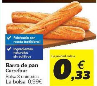 Carrefour Barra De Pan Carrefour oferta