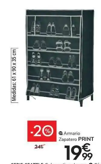 Conforama Armario Zapatero Print oferta