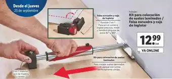 Lidl Parkside Kit Para Colocación De Suelos Laminados - Falsa Escuadra Y Caja De Ingletar oferta