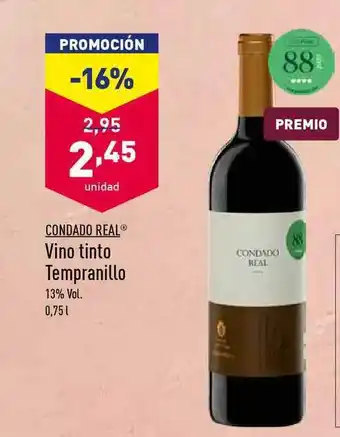 ALDI Condado Real® Vino Tinto Tempranillo oferta
