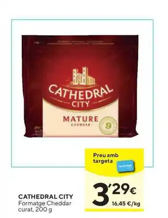 Caprabo Cathedral City Formatge Cheddar 200g oferta