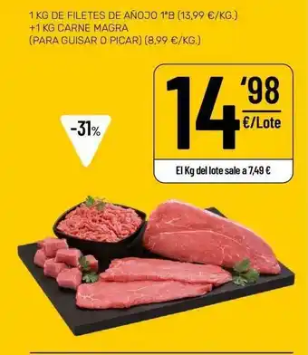 AhorraMas 1 Kg De Filetes De Añoko + 1 Kg Carne Magra oferta