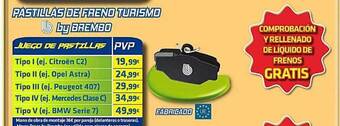 Aurgi Pastillas De Freno Turismo By Brembo oferta