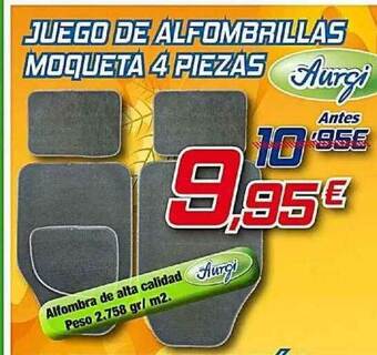 Aurgi Juego De Alfombrillas Moqueta 4 Piezas Aurgi oferta