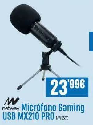 Beep Netway Micrófono Gaming Usb Mx210 Pro oferta