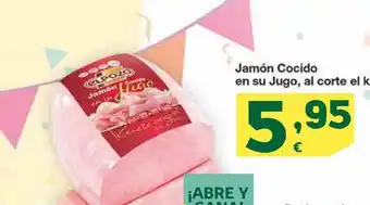 HiperDino Jamón Cocido En Su Jugo oferta