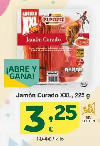 HiperDino Jamón Curado Xxl 225g oferta