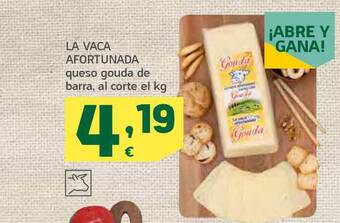 HiperDino La Vaca Afortunada Queso Gouda De Barra oferta