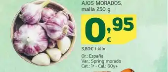 HiperDino Ajos Morados 250g oferta