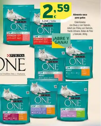 HiperDino Alimento Para Gatos Purina One 800g oferta