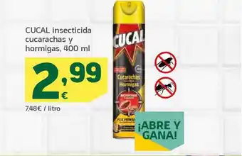 HiperDino Cucal Insecticida Cucarachas Y Hormigas 400ml oferta