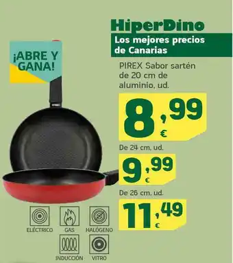 HiperDino Pirex Sabor Sartén De 20 Cm De Aluminio oferta