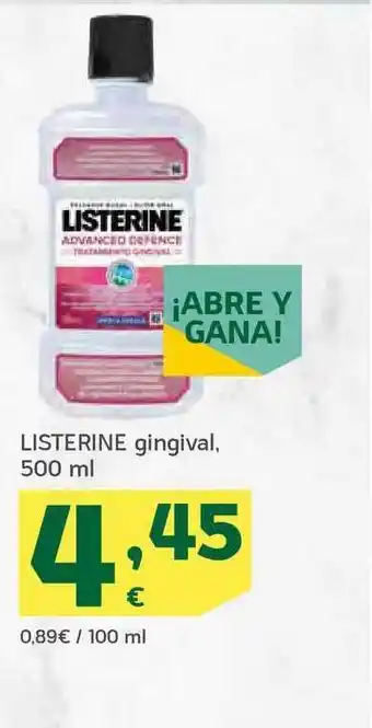 HiperDino Listerine Gingival 500ml oferta