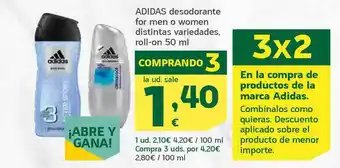 HiperDino Adidas Desodorante For Men O Women 50ml oferta