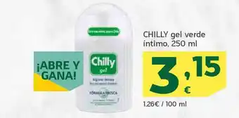 HiperDino Chilly Gel Verde íntimo 250ml oferta