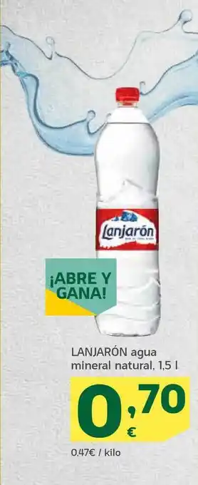HiperDino Lanjarón Agua Mineral Natural 1,5L oferta