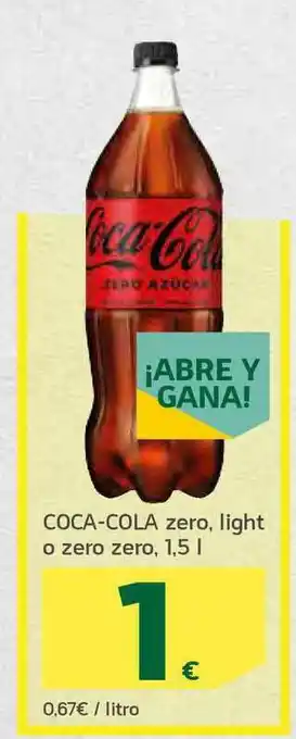 HiperDino Coca-cola Zero Light O Zero Zero 1,5L oferta
