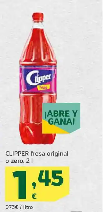 HiperDino Clipper Fresa Original O Zero 2L oferta