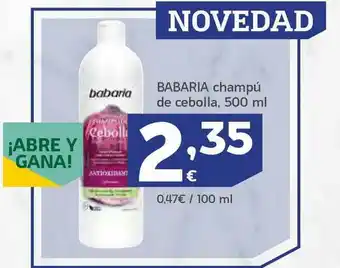 HiperDino Babaria Champú De Cebolla 500ml oferta