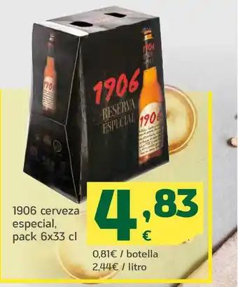 HiperDino 1906 Cerveza Especial pack 6 x 33cl oferta