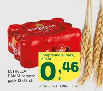 HiperDino Estrella Damm Cerveza 12x33cl oferta
